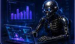 AI data entry employee at a dashboard
